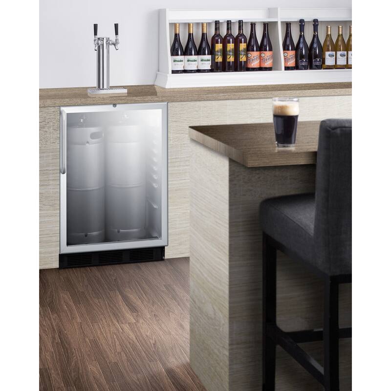 Summit 24 Inch Wide 5.5 Cu. Ft. Built-In Commercial Double Tap ADA