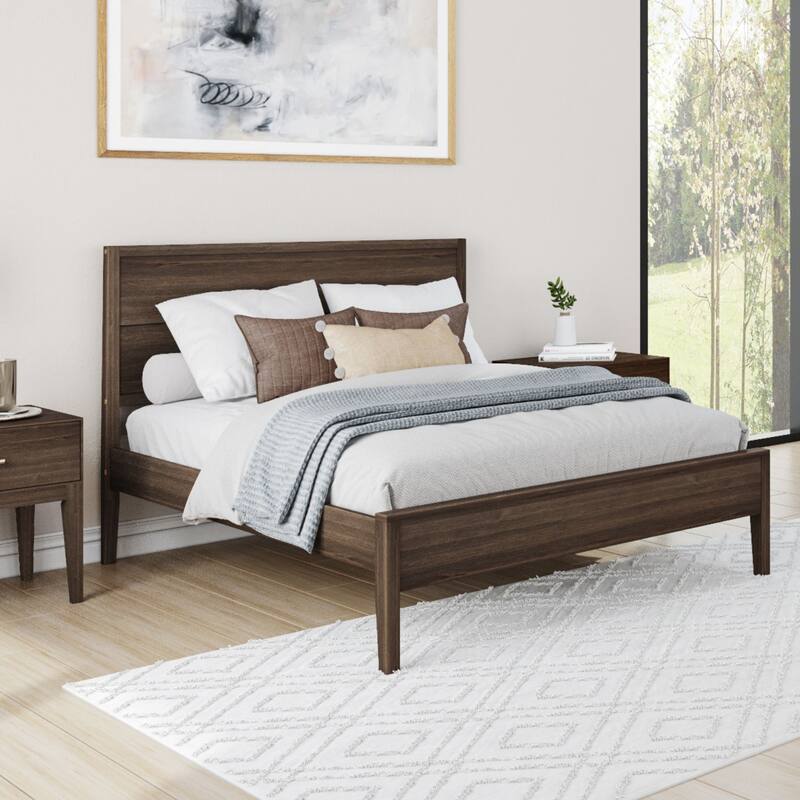 Plank and Beam Duo Full-Size Bed - Walnut - Full