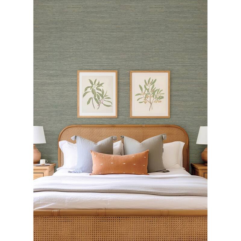 A-Street Prints Reynier Moss Hemp Wallpaper