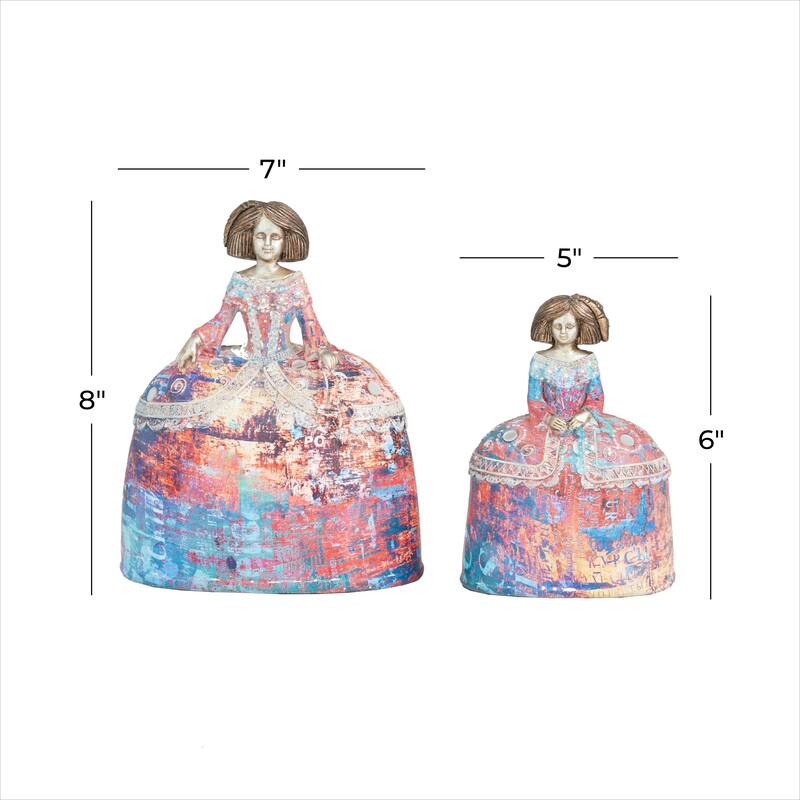 Multi Polystone Tuscan Sculptures (Set of 2)