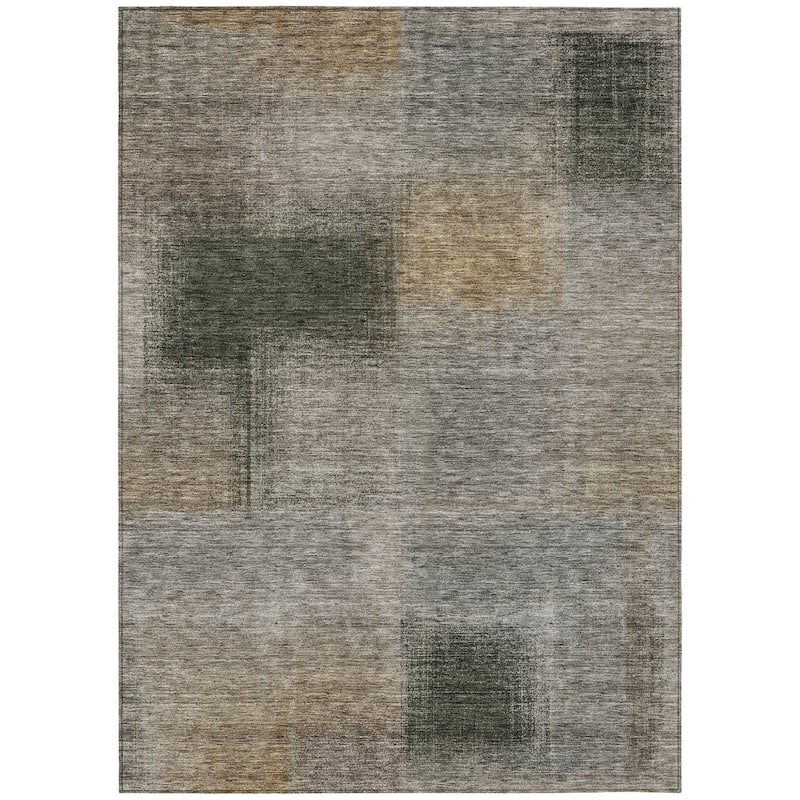 HomeRoots Abstract Transitional Rectangle Outdoor Rug