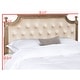 preview thumbnail 3 of 4, SAFAVIEH Bedding Rustic Wood Beige Tufted Velvet Queen Headboard - Beige / Rustic Oak