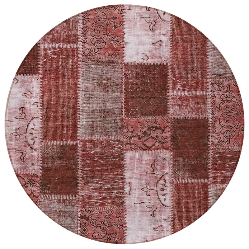 HomeRoots Patchwork Traditional Rectangle Outdoor Rug