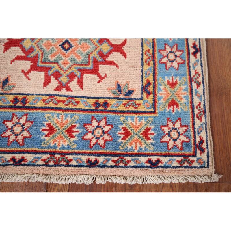 Kazak Oriental Accent Rug Hand-Knotted Wool Carpet - 1'11" x 3'0"