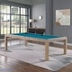 preview thumbnail 32 of 35, Olivia 8ft Driftwood Ash Billiard Slate Pool Table with Dining Top Green/Blue