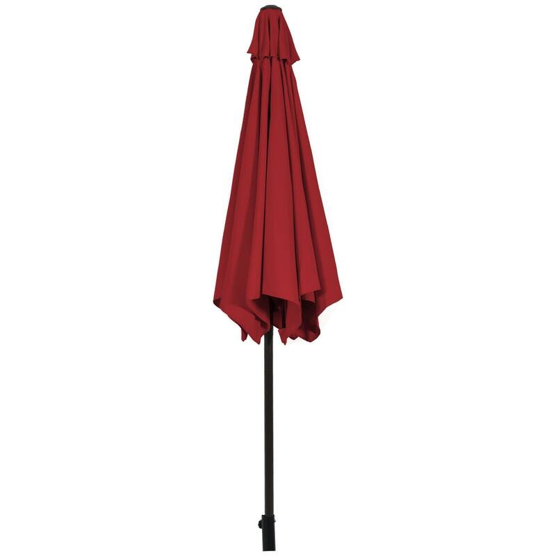 10 ft Outdoor Market Patio Table Umbrella Push Button Tilt Crank Lift