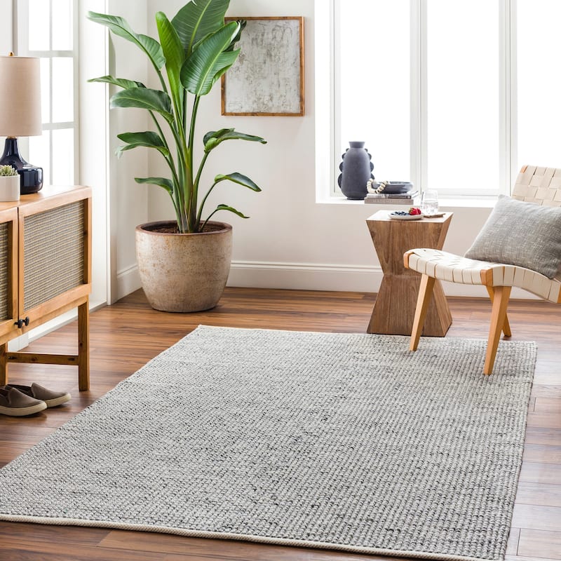 Beulah Handmade Indoor/ Outdoor Performance Area Rug - 2' x 3' - Medium Slate
