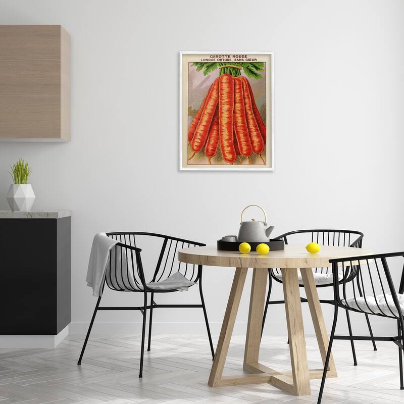 Stupell Country Vintage Carrots Framed Giclee Art Design By Lil' Rue