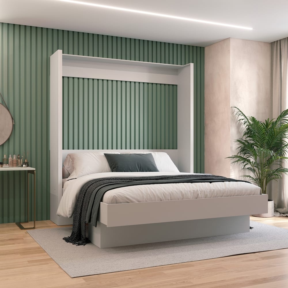 Easy-Lift King Murphy Wall Bed with Shelf