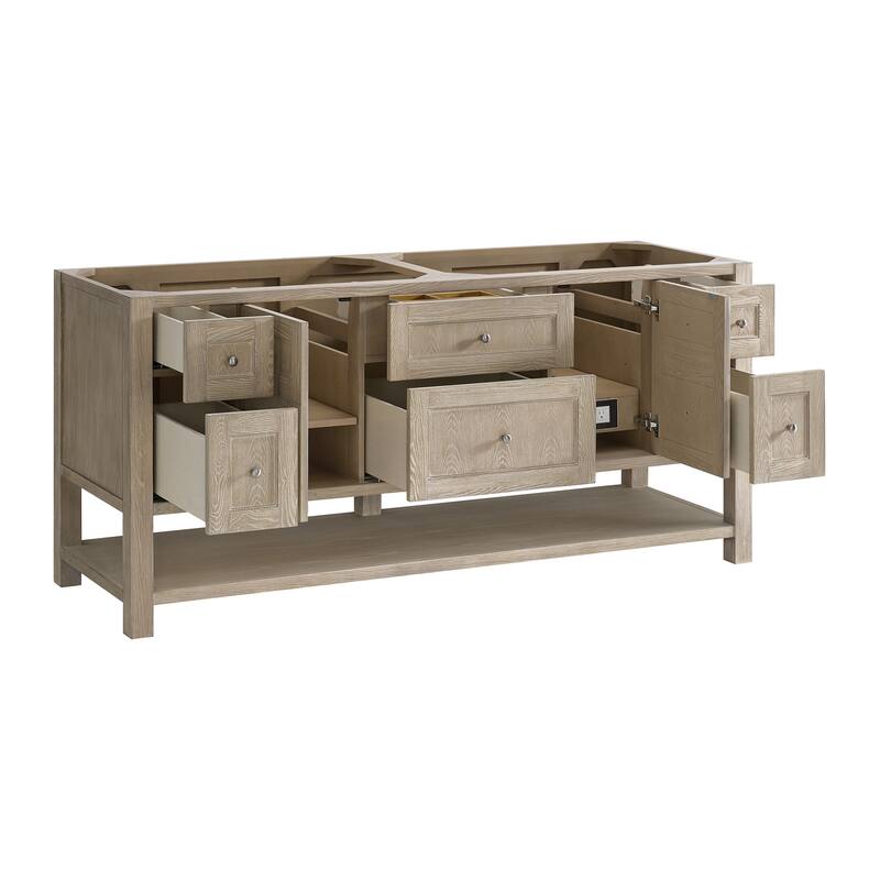 James Martin Vanities Breckenridge 72" Double Vanity, Whitewashed Oak