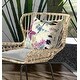 preview thumbnail 2 of 3, Wings in Motion Indoor/Outdoor Reversible Throw Pillow Pink and Blue