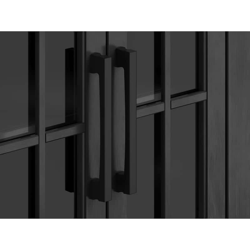 Bridgevine Home Modern Farmhouse 97 inch Fireplace TV Console for TVs up to 100 inches, Two-Tone Finish