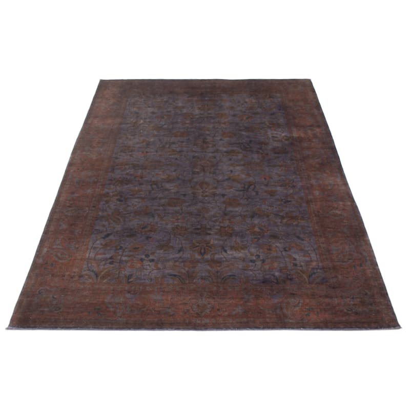 ECARPETGALLERY Hand-knotted Color Transition Grey Wool Rug - 6'4 x 9'4