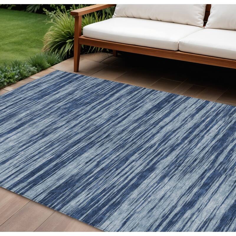 HomeRoots Abstract Modern Rectangle Outdoor Rug - 8' X 10'