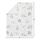 preview thumbnail 4 of 3, Sweet Jojo Designs Jungle Safari Animals Baby Receiving Security Swaddle Blanket Taupe Black and White Gender Neutral Elephant