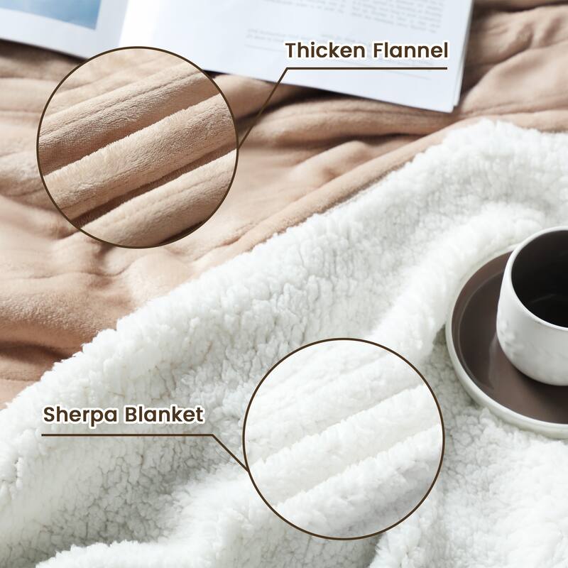 Flannel Electric Heated Blanket With Controller