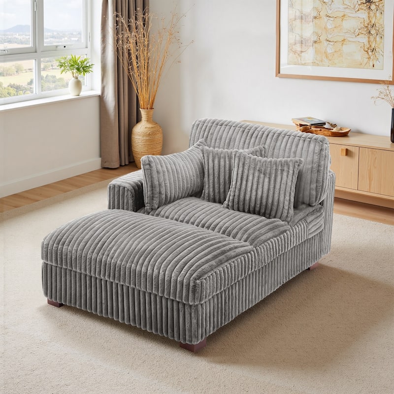 Modern Indoor Chaise Lounge Couch with Pillows