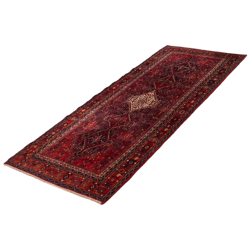 ECARPETGALLERY Hand-knotted Kayseri Vintage Red Wool Rug - 4'4 x 10'3