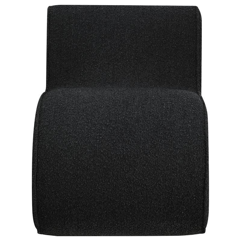 Ronea Boucle Upholstered Armless Curved Chair