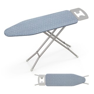 Gymax 48'' x 13.5'' Carbon Steel Ironing Table w/ 7-Level Height
