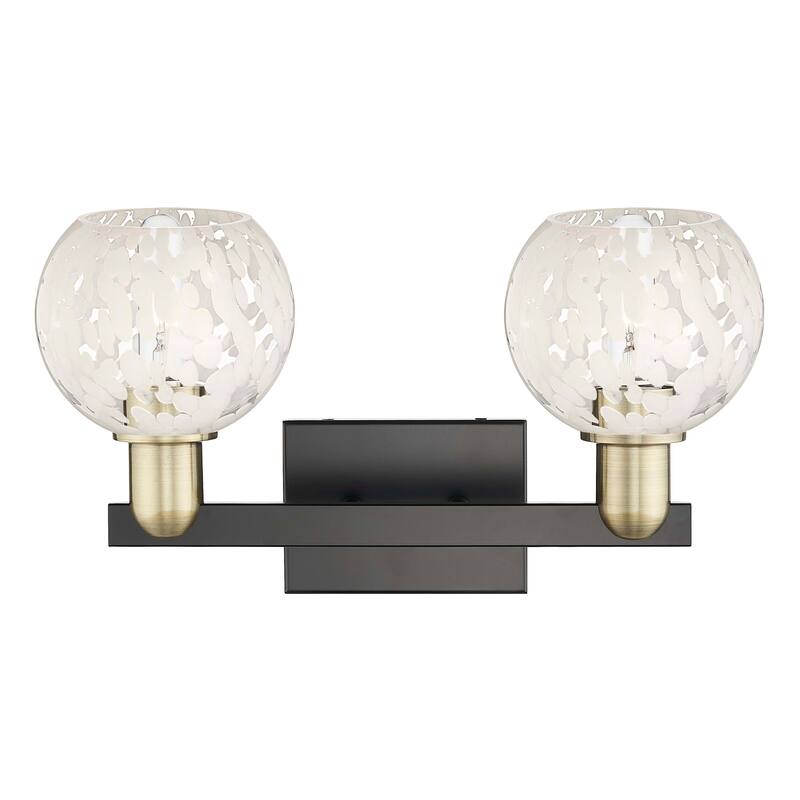 Innovations Lighting Endless Possibilities Arcadia - White Mouchette - 2 Light 17" Bath Vanity Light