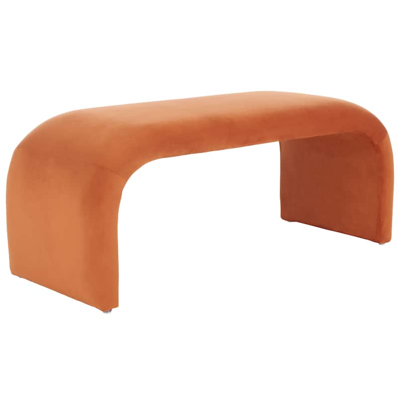 SAFAVIEH Margarett Modern Minimalist Glam Bench - 45" W x 18" D x 19" H - 45"W x 18"D x 19"H
