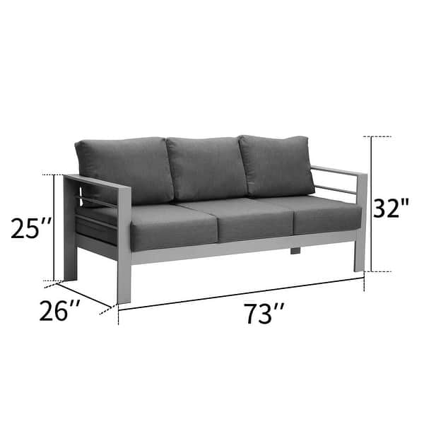 dimension image slide 1 of 6, Royalcraft Aluminum Outdoor Sofa