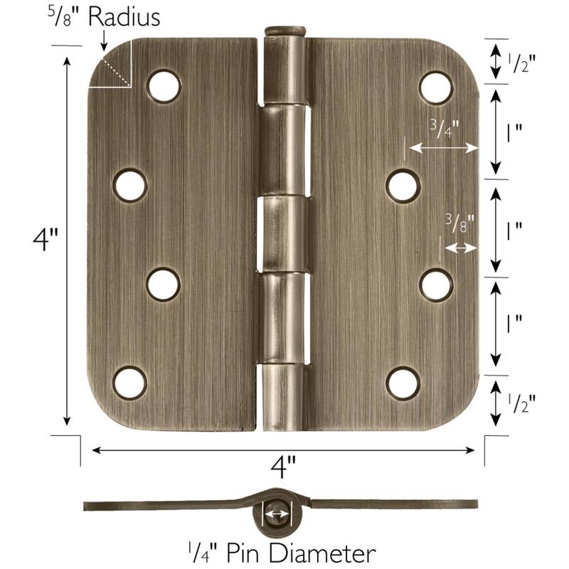 Design House 189803 4" x 4" Plain Bearing 5/8" Radius Corner Surface