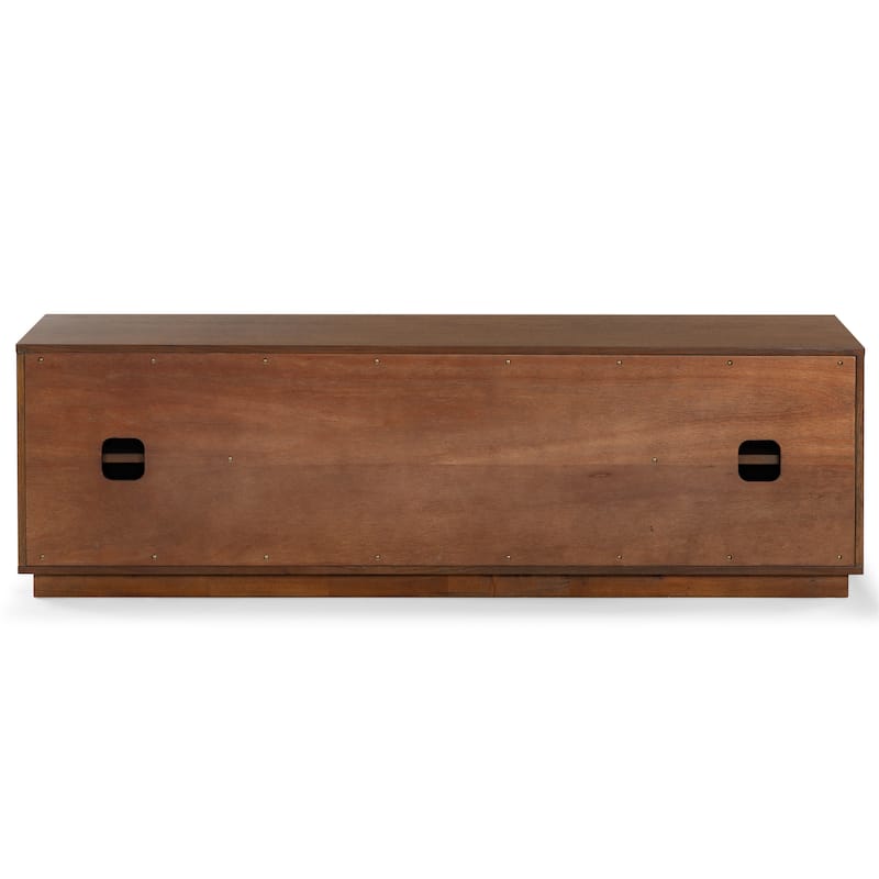 SAFAVIEH Couture Patty 4 Door Wood Media Stand - 63"W x 17"D x 19"H