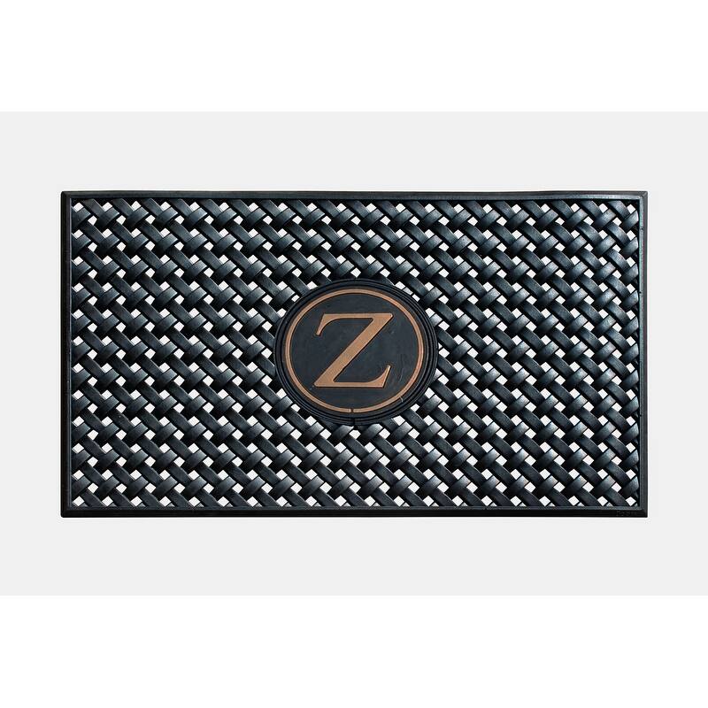 A1HC 100% Pure Rubber Monogrammed Front Door Mat 24" x39" Indoor Outdoor Doormat