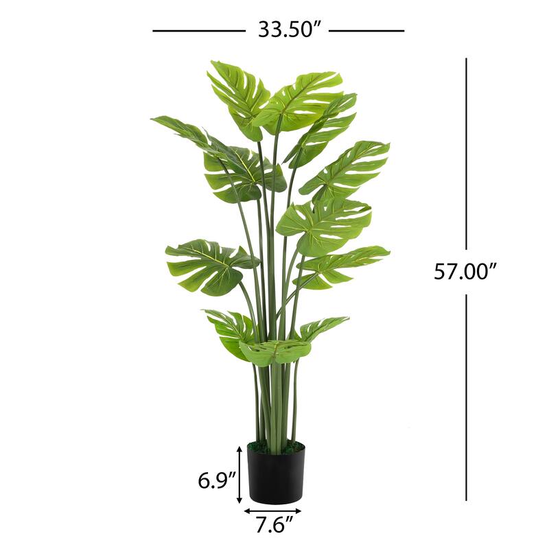 Christopher Knight Home-Andy Artificial Monstera Plant with Pot