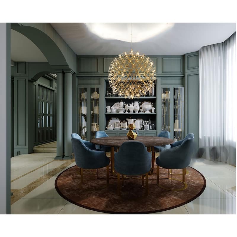 252-Light Gold Stainless Steel LED Chandelier