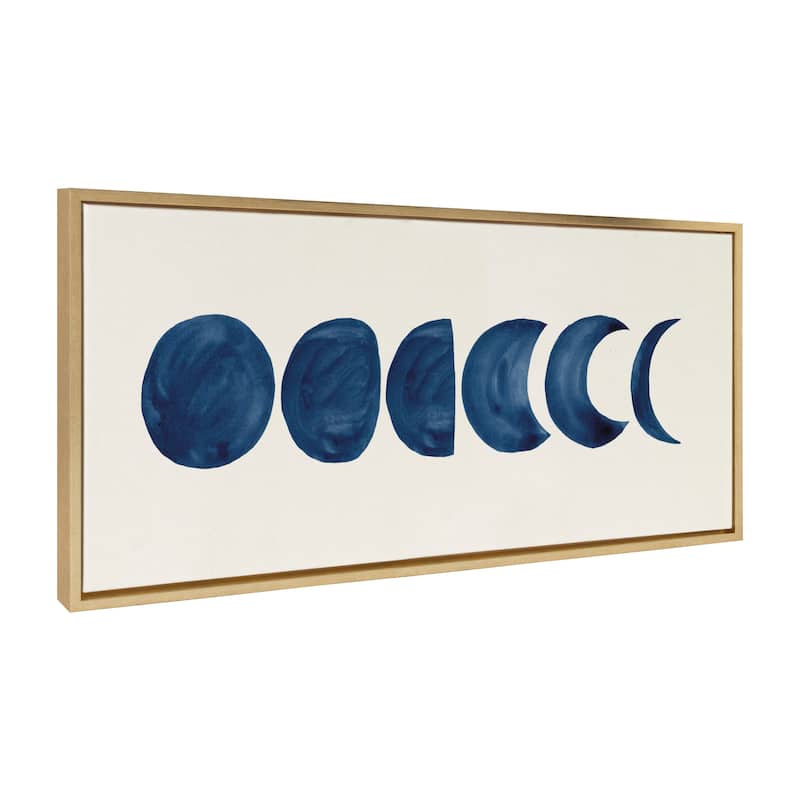 Kate and Laurel Sylvie Moon Framed Canvas by Teju Reval of SnazzyHues