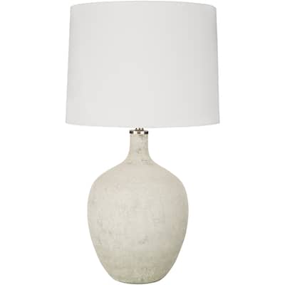 Amedea White Marbled Glass Table Lamp