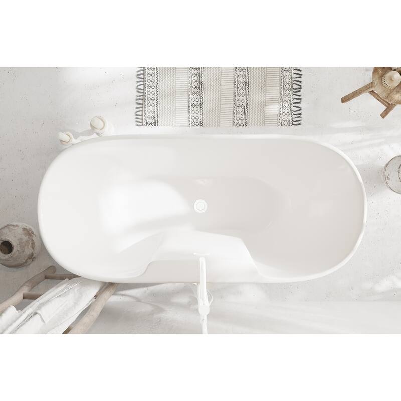 Nicolette Bathtub in Glossy White