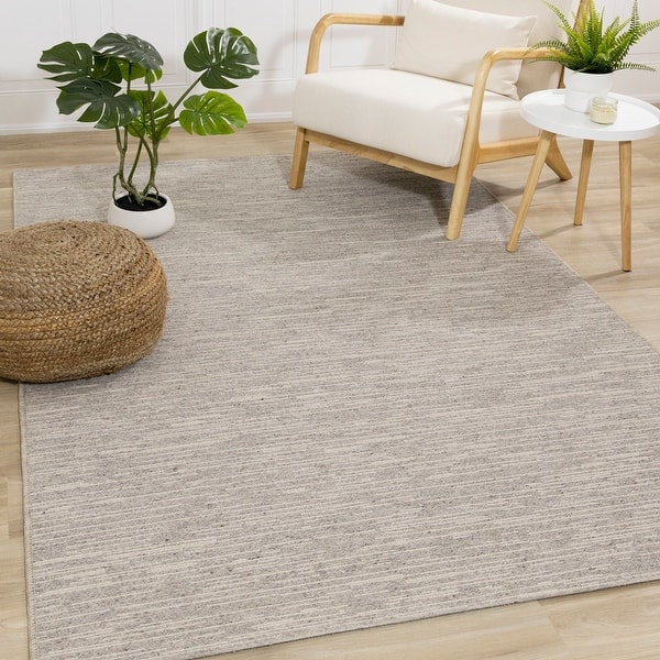 Subtle Rug Paris Collection - Grey/Cream Subtle Stripes Rug - Bed Bath & Beyond ...