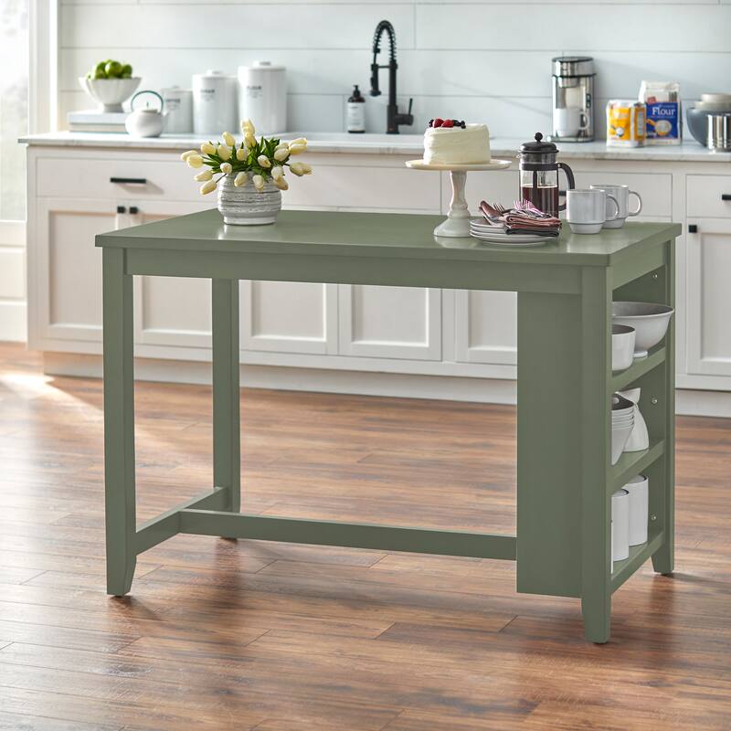 Lifestorey Tobias Storage Counter Height Storage Table - Sage Green
