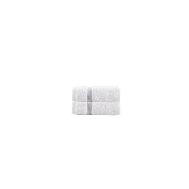 Brooks Brothers Contrast Border 2 pcs Wash Towels - Taupe