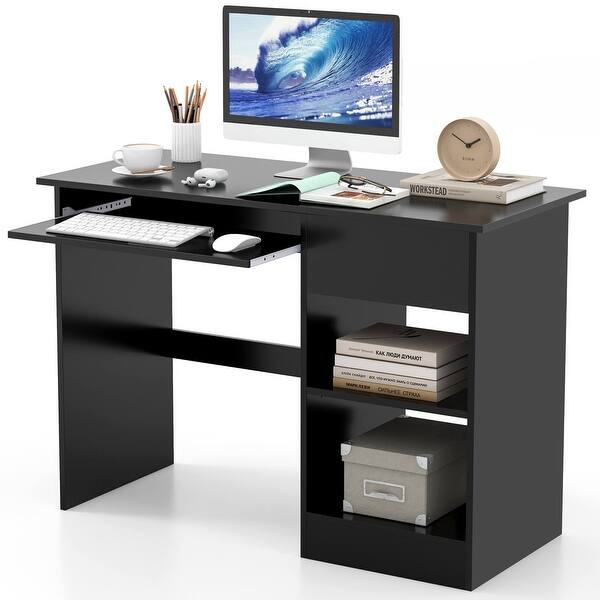 Costway Computer Desk Home Office Workstation Study Laptop Table with ...