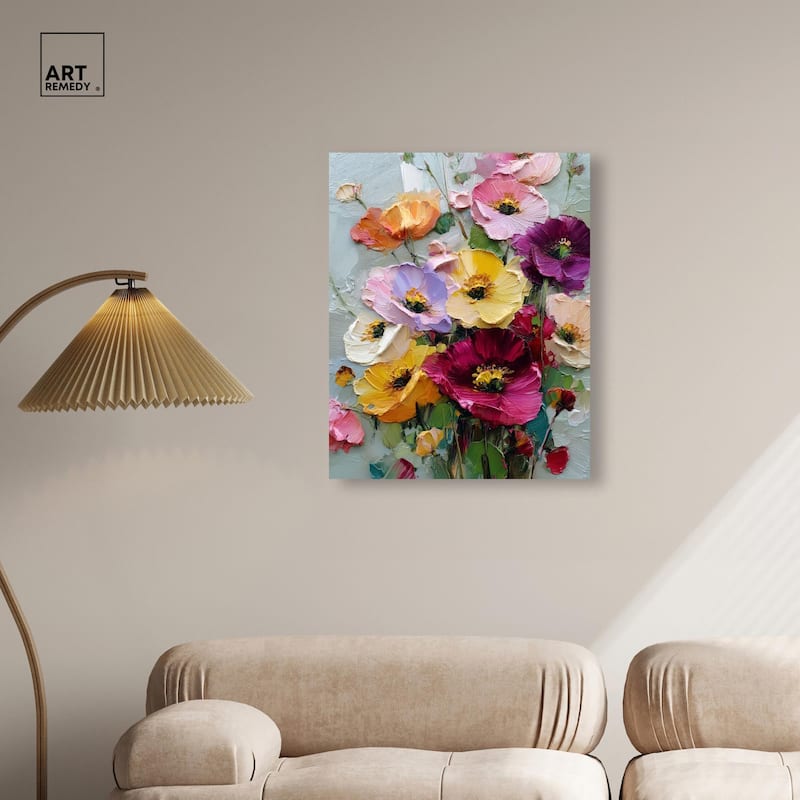 Floral Texture I Canvas by Art Remedy, Gallery Wrapped