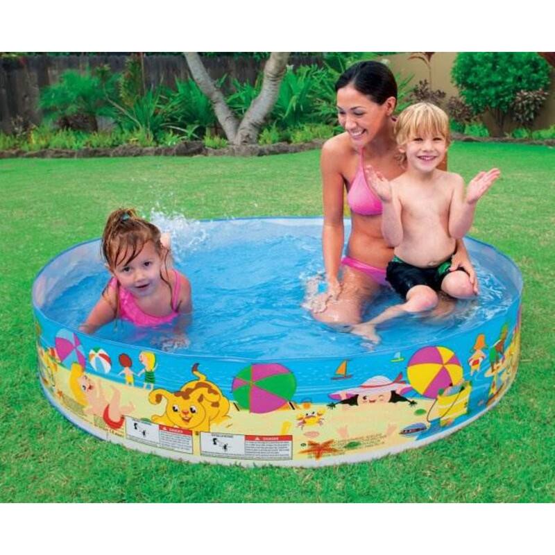 Intex Beach Days Snapset Instant Round Kids Childrens Swimming Pool (6 Pack) - 2.87