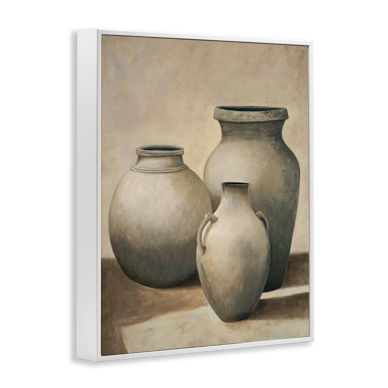 Stupell Trio of Vases Still Life Framed Giclee Art Design By André Mazo