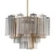 preview thumbnail 1 of 9, Crystorama Lighting Group ADD-306-AU Addis 6 Light 20" Wide Waterfall Aged Brass