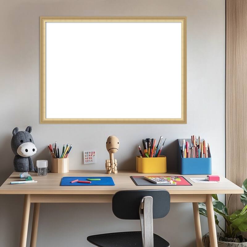 Amanti Art Florence Gold Framed Dry Erase Magnetic Board