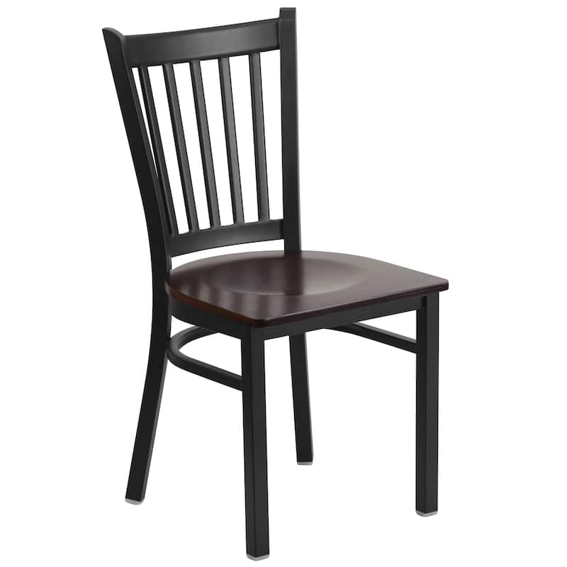 2 Pack Vertical Back Metal Restaurant Chair - 17"W x 20.25"D x 34.25"H