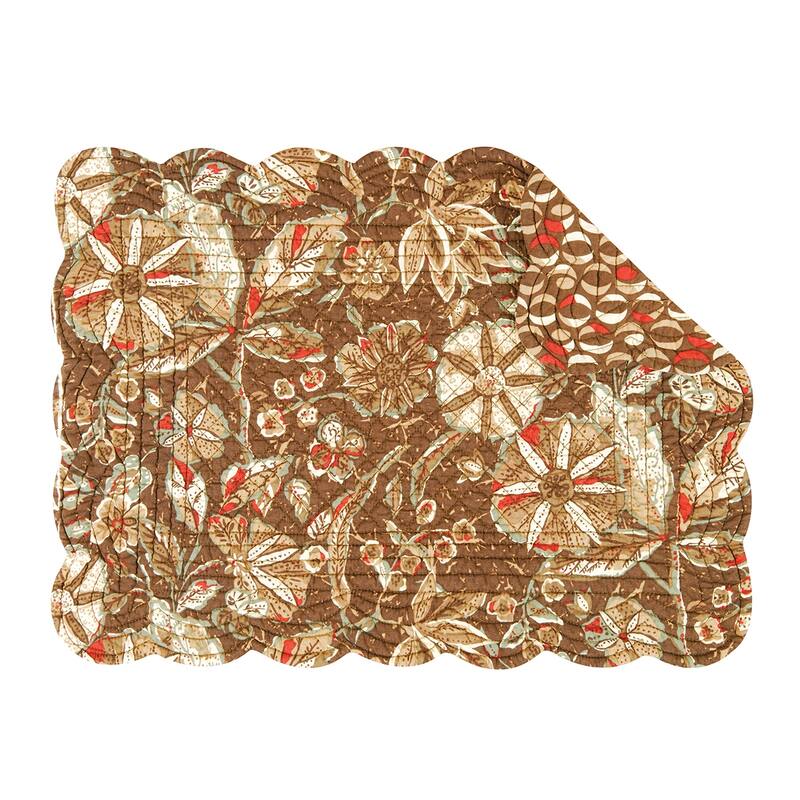 Sedona Cotton Quilted Rectangular Reversible Placemat Set of 6 - Set of 6