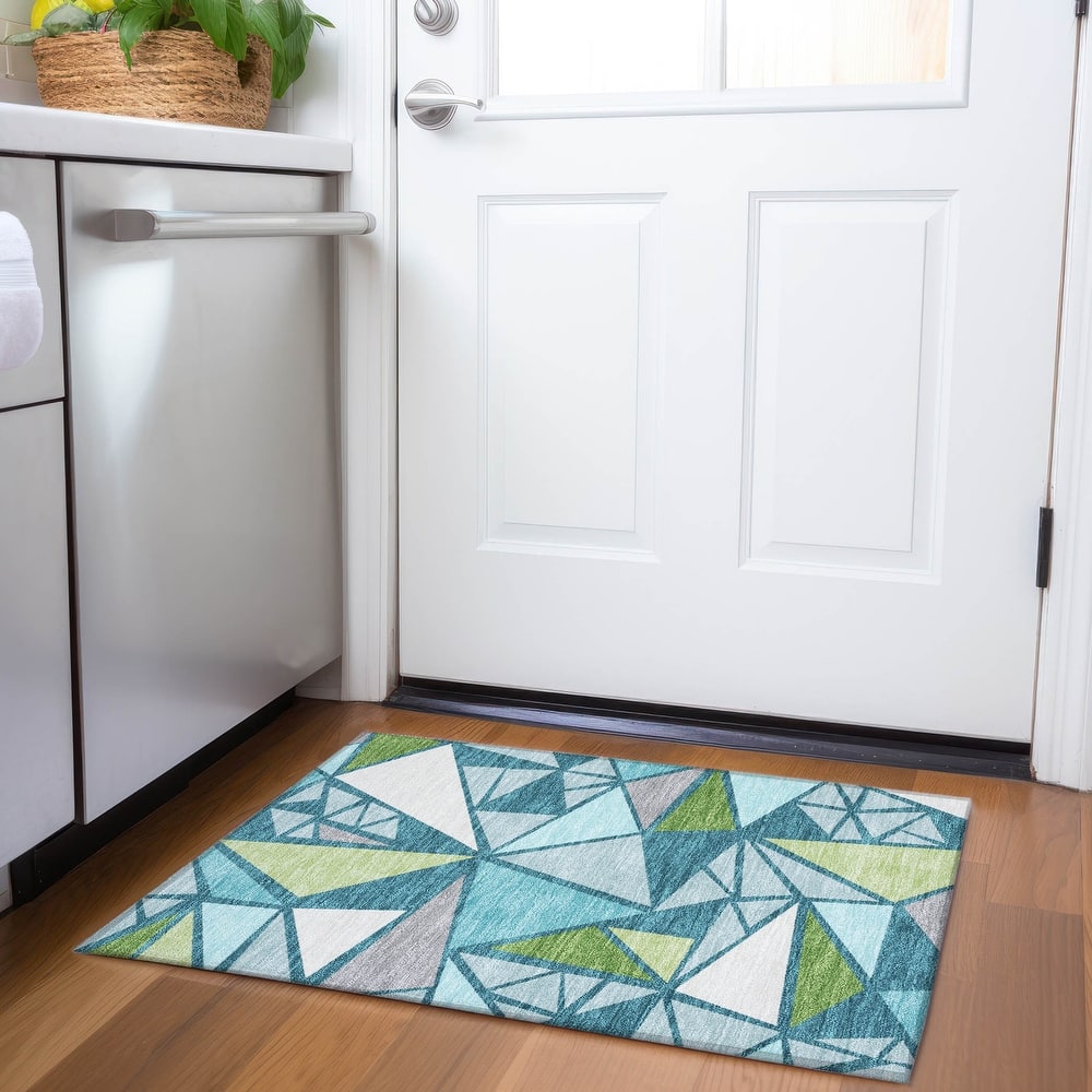 Premium Washable Super Soft Contemporary Mosaic Mayfield Rug