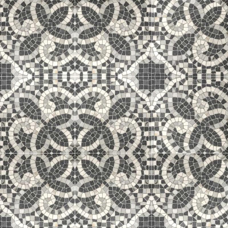 Roman Road 8x8 Matte Porcelain Encaustic Tile - Floor, Wall, Backsplash