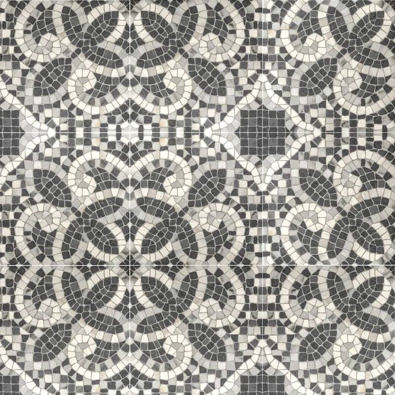 Roman Road 8x8 Matte Porcelain Encaustic Tile - Floor & Wall