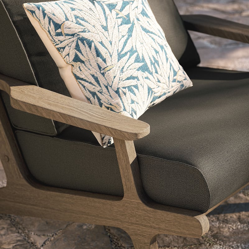 Saratoga Outdoor Patio Teak Wood Armchair